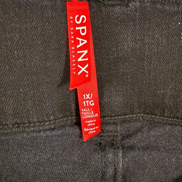 Spanx Black Denim Jeggings Pull On Size X Large - Picture 9 of 10